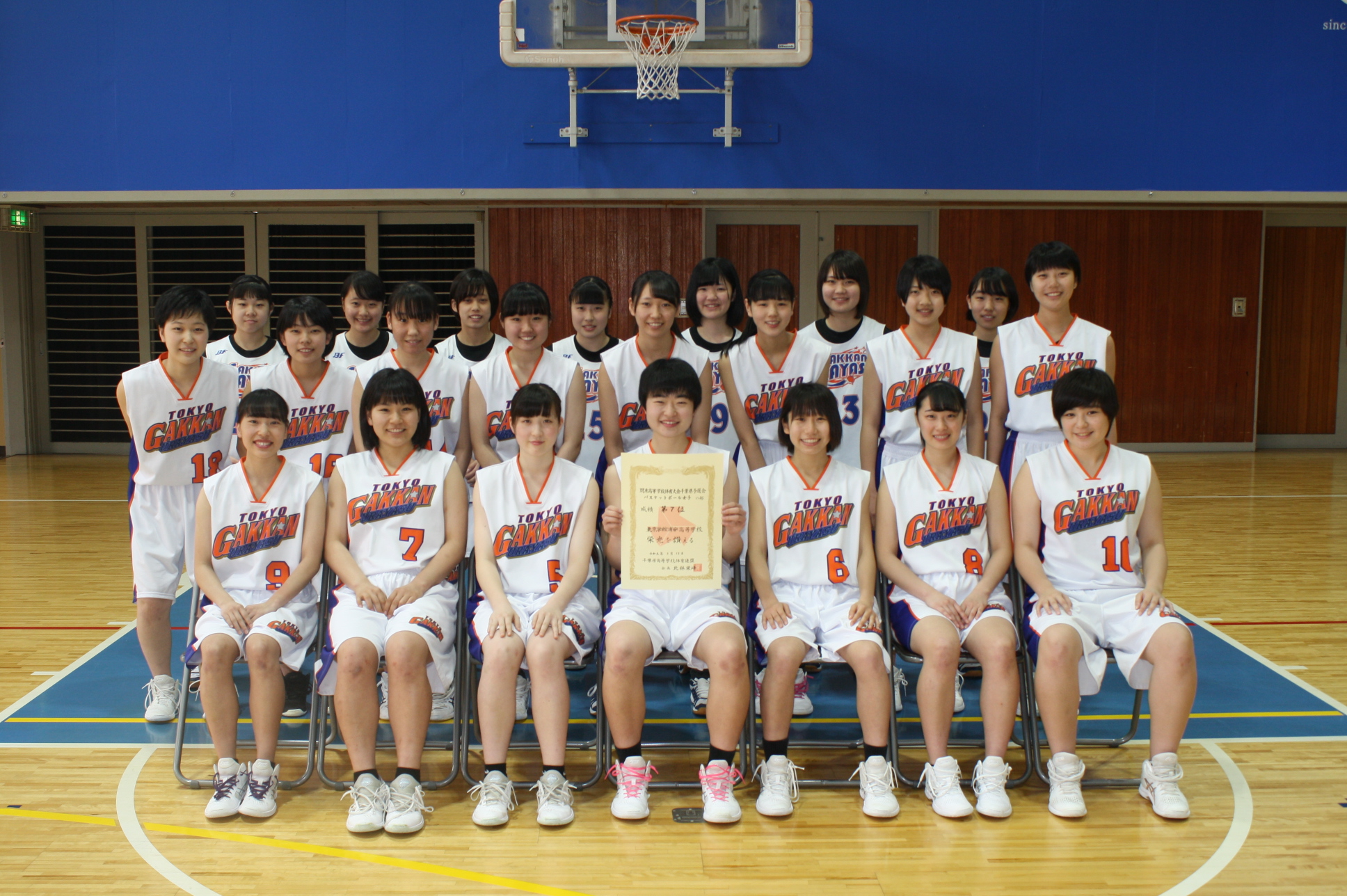 女子バスケ 関東高等学校バスケットボール大会千葉県予選7位 | 東京学